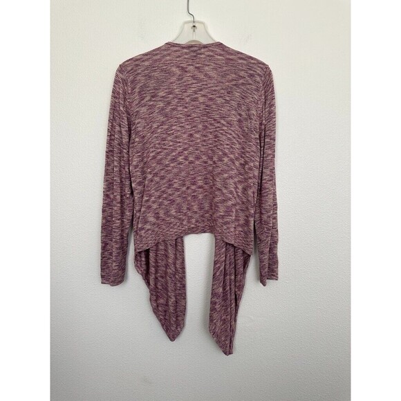 Torrid Women's Space-Dye Cardigan Drape Front Sweater Waterfall Beige Pink Sz 2X - Picture 7 of 7